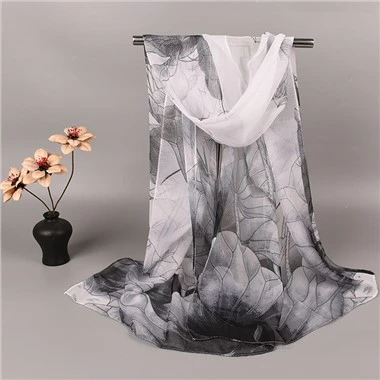 Custom Print Elegant 100 feem pua ​​Silk Georgette Scarf